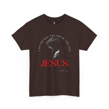 I AM the Way, the Truth, the Life Inspirational Unisex Heavy Cotton Tee
