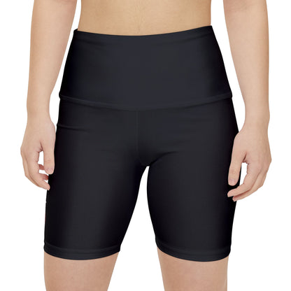 Workout Shorts — 'Be Inspired' Side Script High-Waist Fitness Biker Shorts