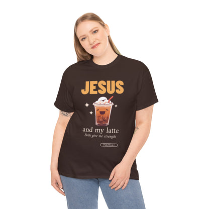 “Jesus and My Latte” Faith & Coffee Unisex Graphic Tee