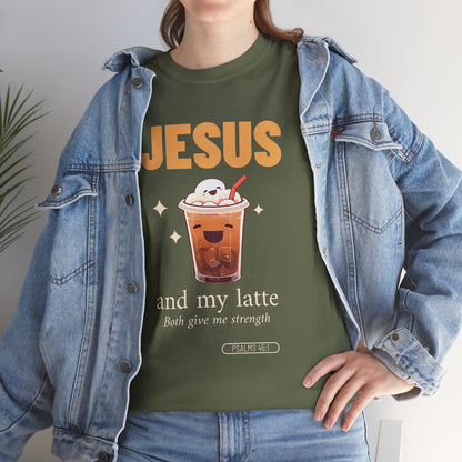 “Jesus and My Latte” Faith & Coffee Unisex Graphic Tee