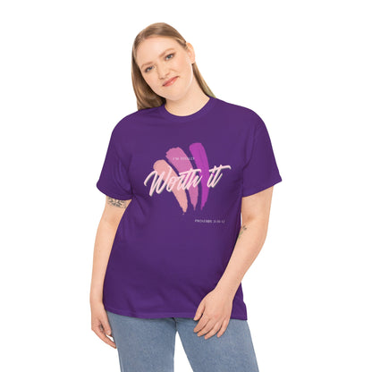 "Totally Worth It" Women's Motivational Graphic T‑Shirt