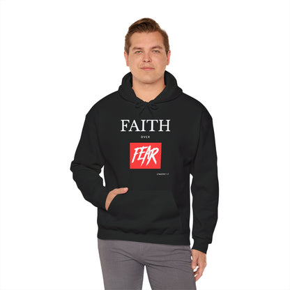 "Faith Over Fear" Inspirational Pullover Hoodie