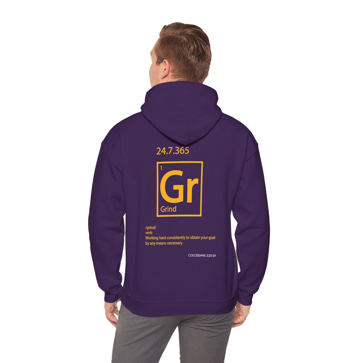 "Grind" Motivational Unisex Pullover Hoodie