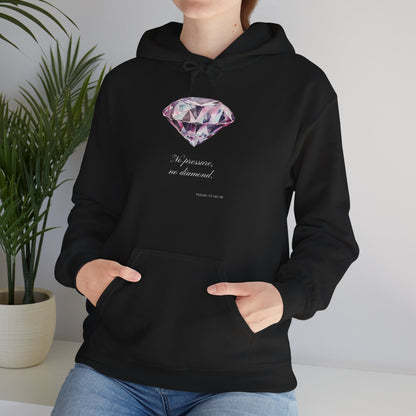 "No Pressure, no Diamond" Women's Heavy Blend™ Hooded Sweatshirt