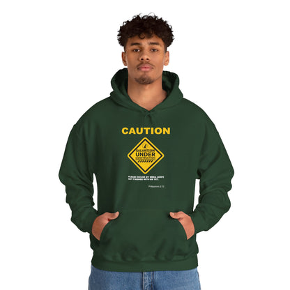 "Caution Salvation Under Construction" Graphic Pullover Hoodie