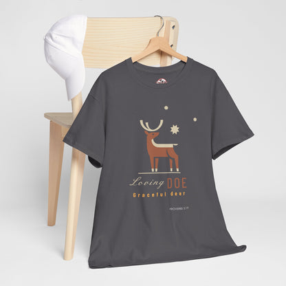 "Loving Doe Graceful Deer" Women's Inspirational Graphic T-Shirt