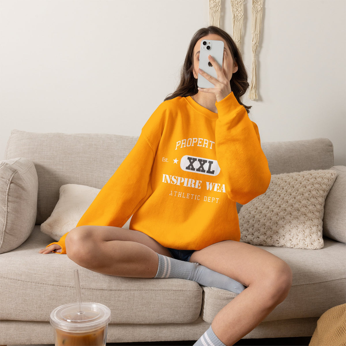"Property of Inspire Wear" Athletic Crewneck Sweatshirt