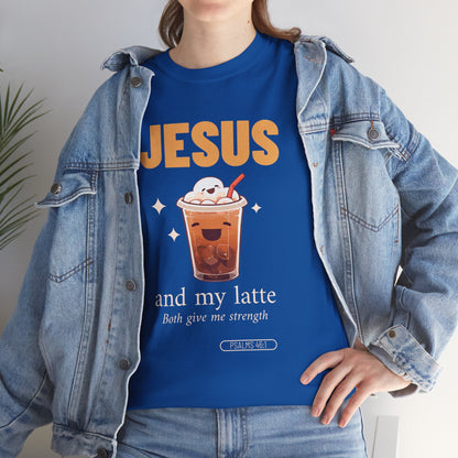 “Jesus and My Latte” Faith & Coffee Unisex Graphic Tee