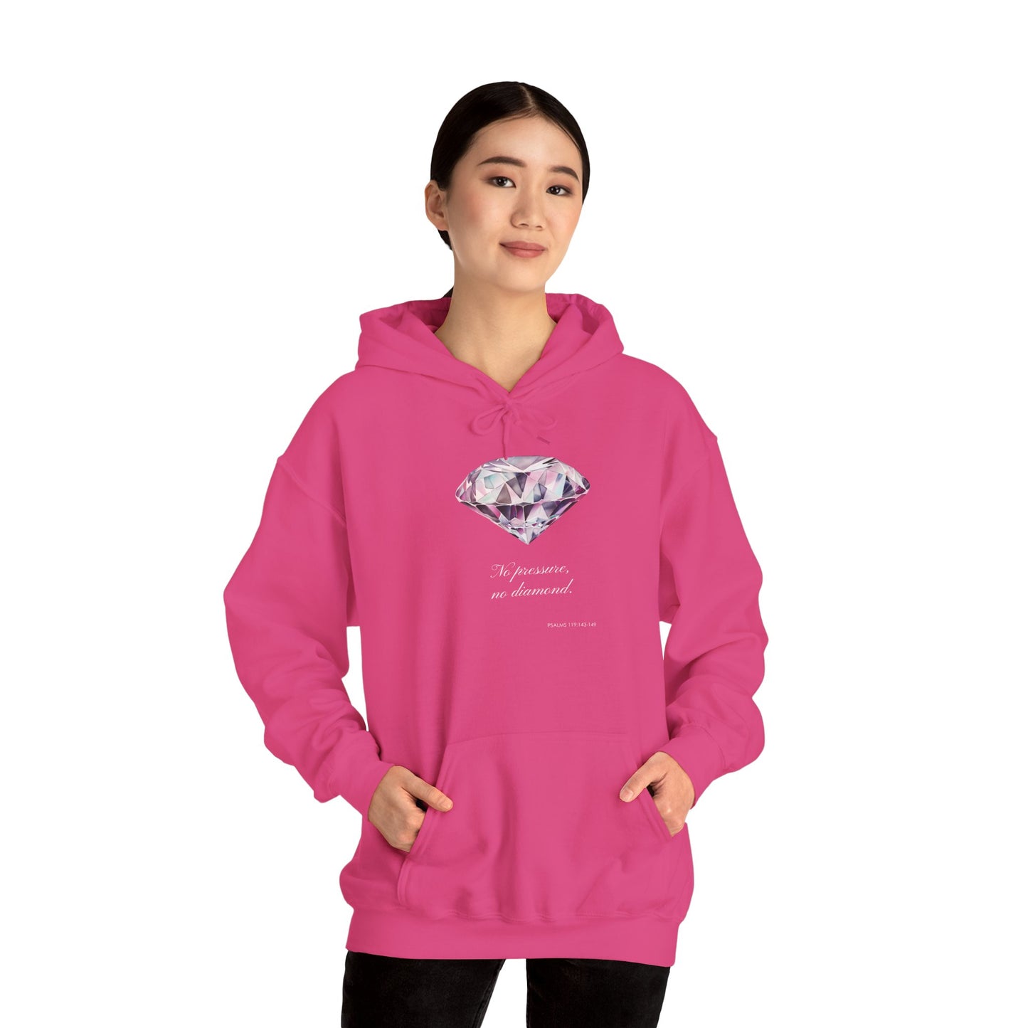 "No Pressure, no Diamond" Women's Heavy Blend™ Hooded Sweatshirt