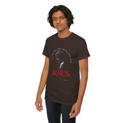 I AM the Way, the Truth, the Life Inspirational Unisex Heavy Cotton Tee