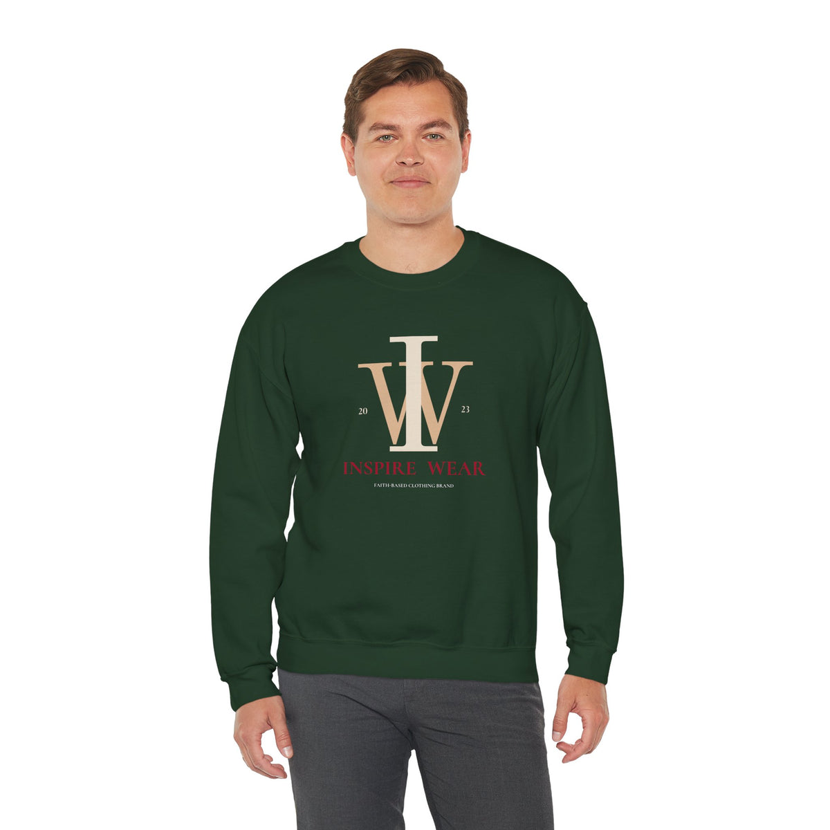 Inspire Wear IW Monogram Logo Crewneck Sweatshirt