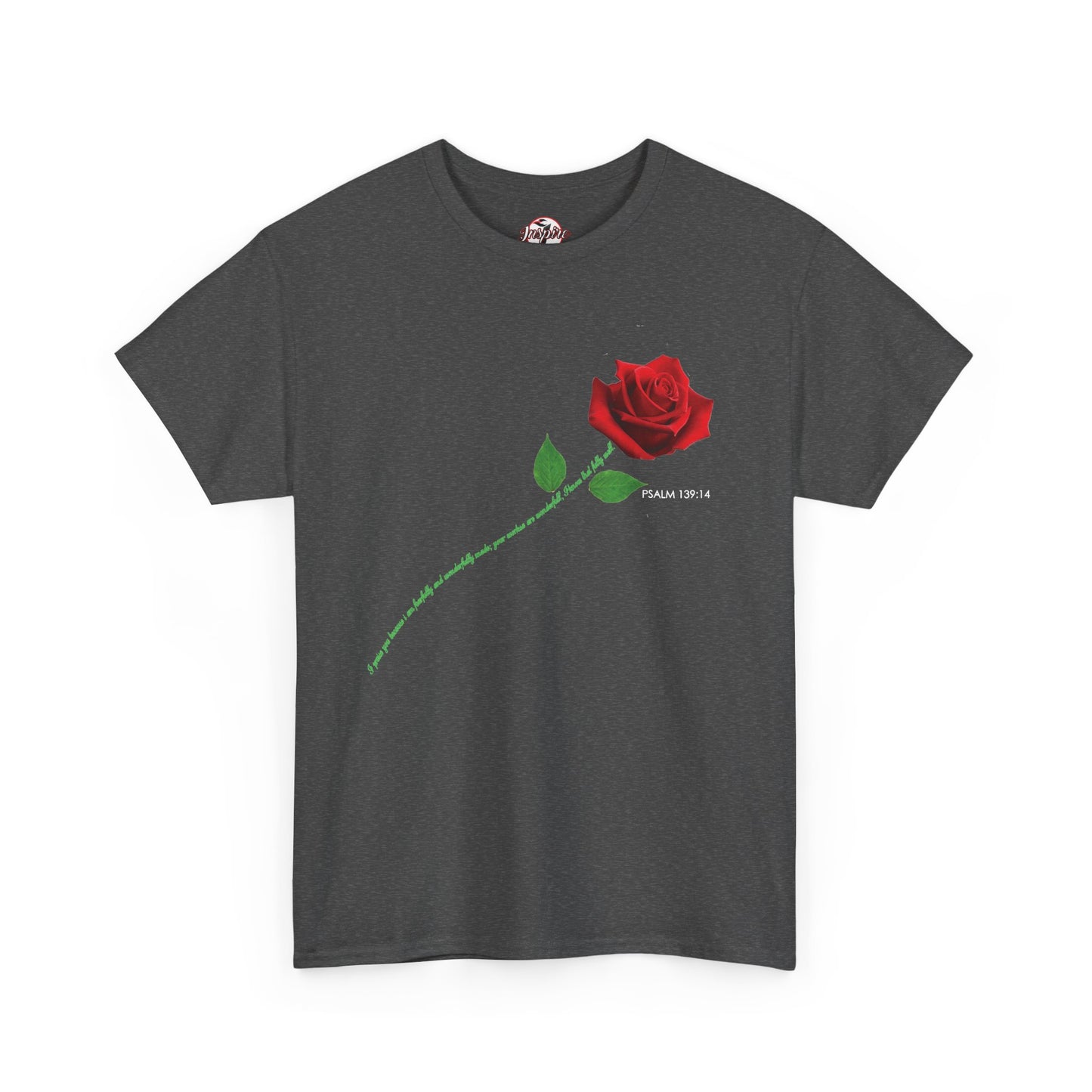 "Fearfully and Wonderfully Made" Rose Affirmative Graphic T-Shirt