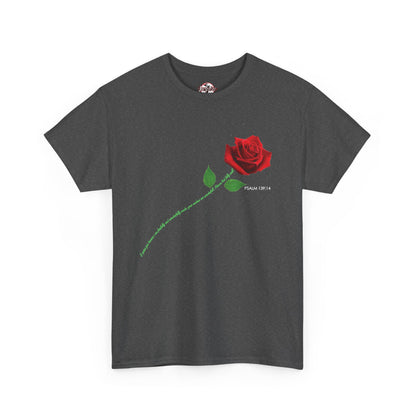 "Fearfully and Wonderfully Made" Rose Affirmative Graphic T-Shirt