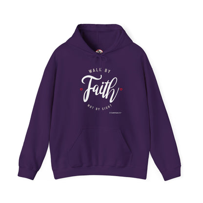 "Walk by Faith Not by Sight" Motivational Pullover Hoodie