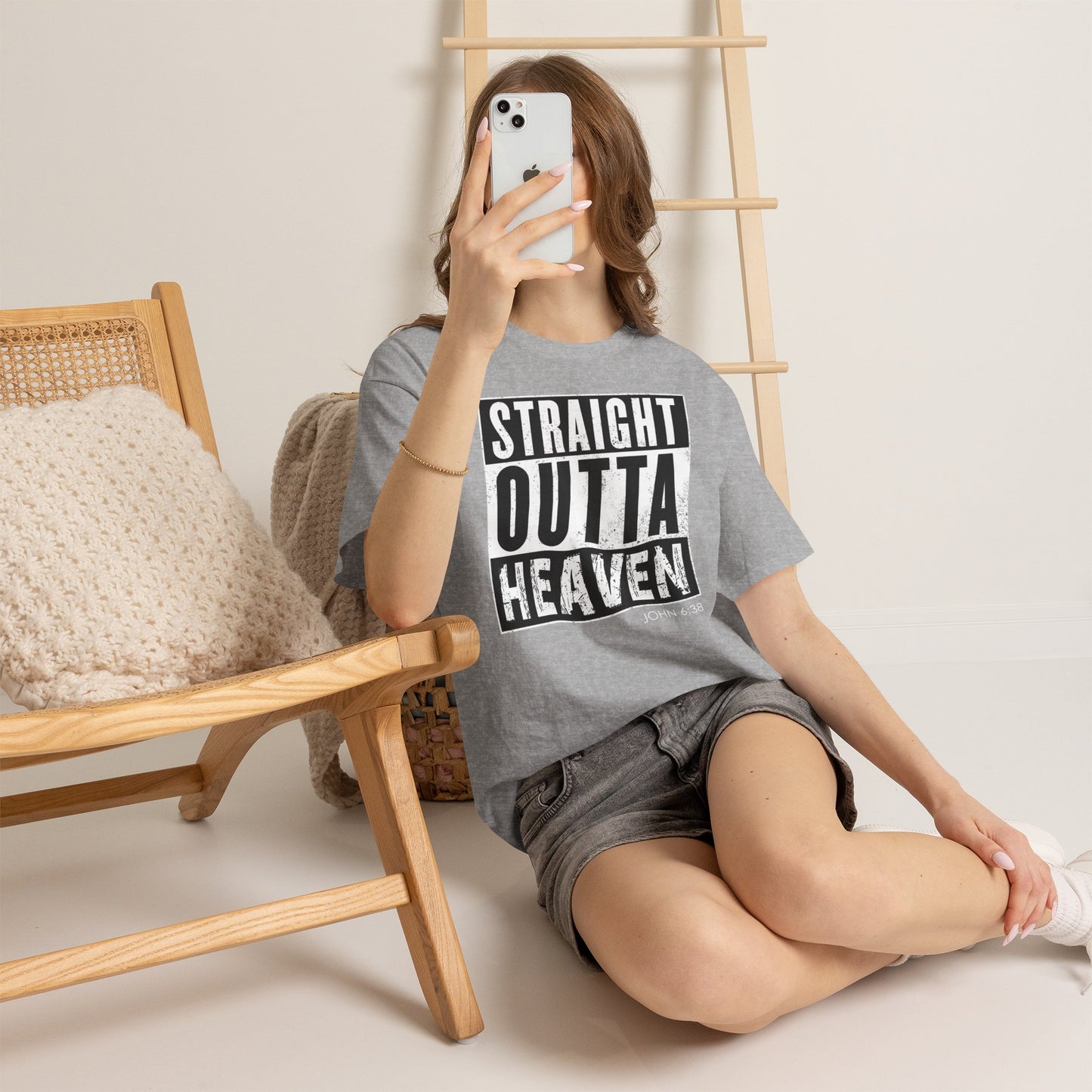 Straight Outta Heaven Unisex Inspirational Graphic T-Shirt