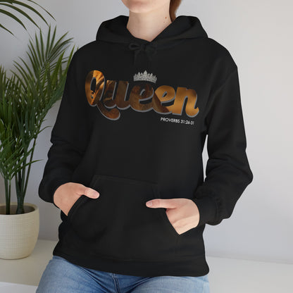 "I am Queen" Womens Affirmation Heavy Blend™ Hooded Sweatshirt