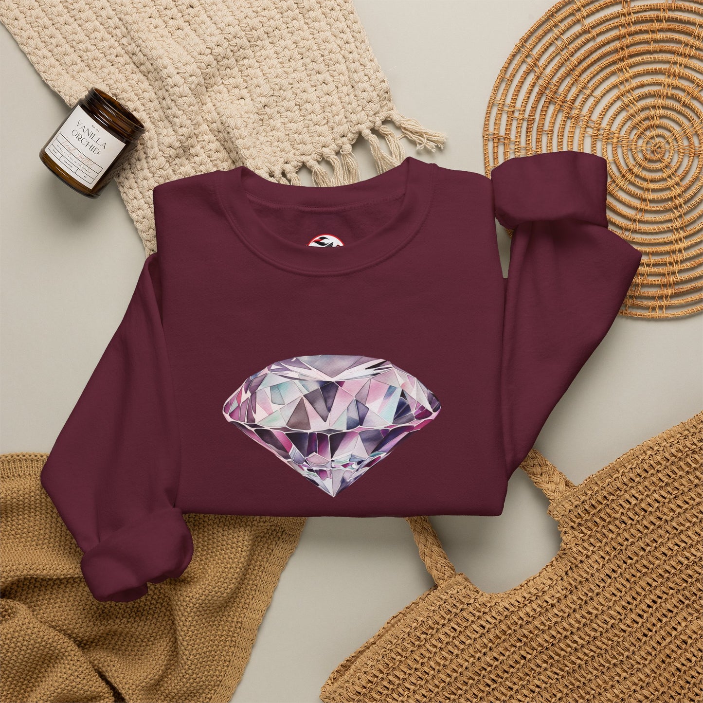 "No Pressure, No Diamond" Inspirational Crewneck Sweatshirt