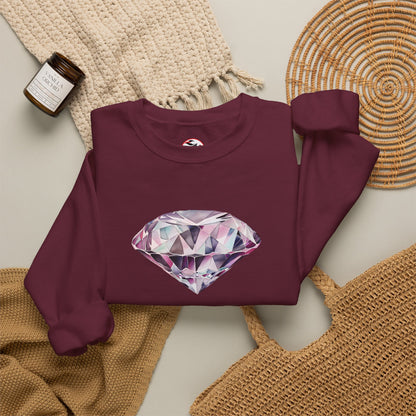 "No Pressure, No Diamond" Inspirational Crewneck Sweatshirt