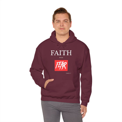 "Faith Over Fear" Inspirational Pullover Hoodie