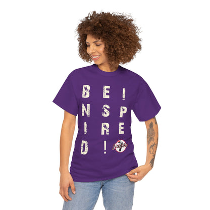 "Be Inspired" Motivational Vertical Graphic T-Shirt