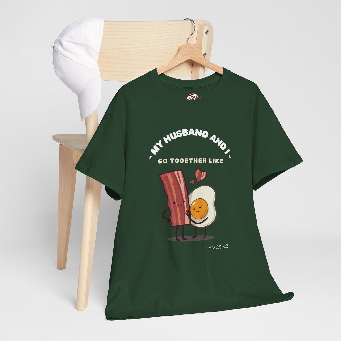 "My Husband and I Go Together Like Bacon & Eggs" Couple Breakfast Graphic Tee