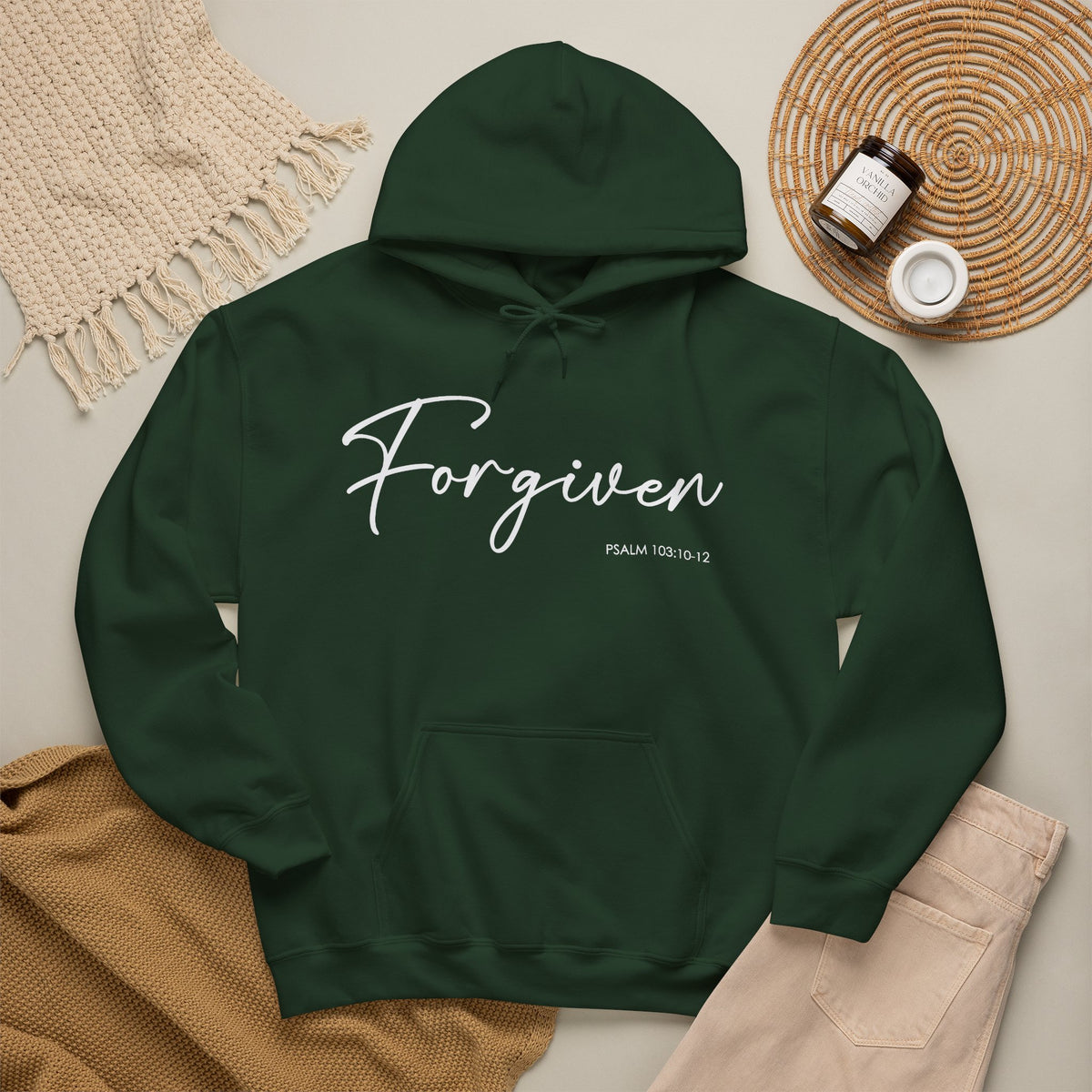 "Forgiven" Inspirational Pullover Hoodie