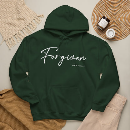 "Forgiven" Inspirational Pullover Hoodie