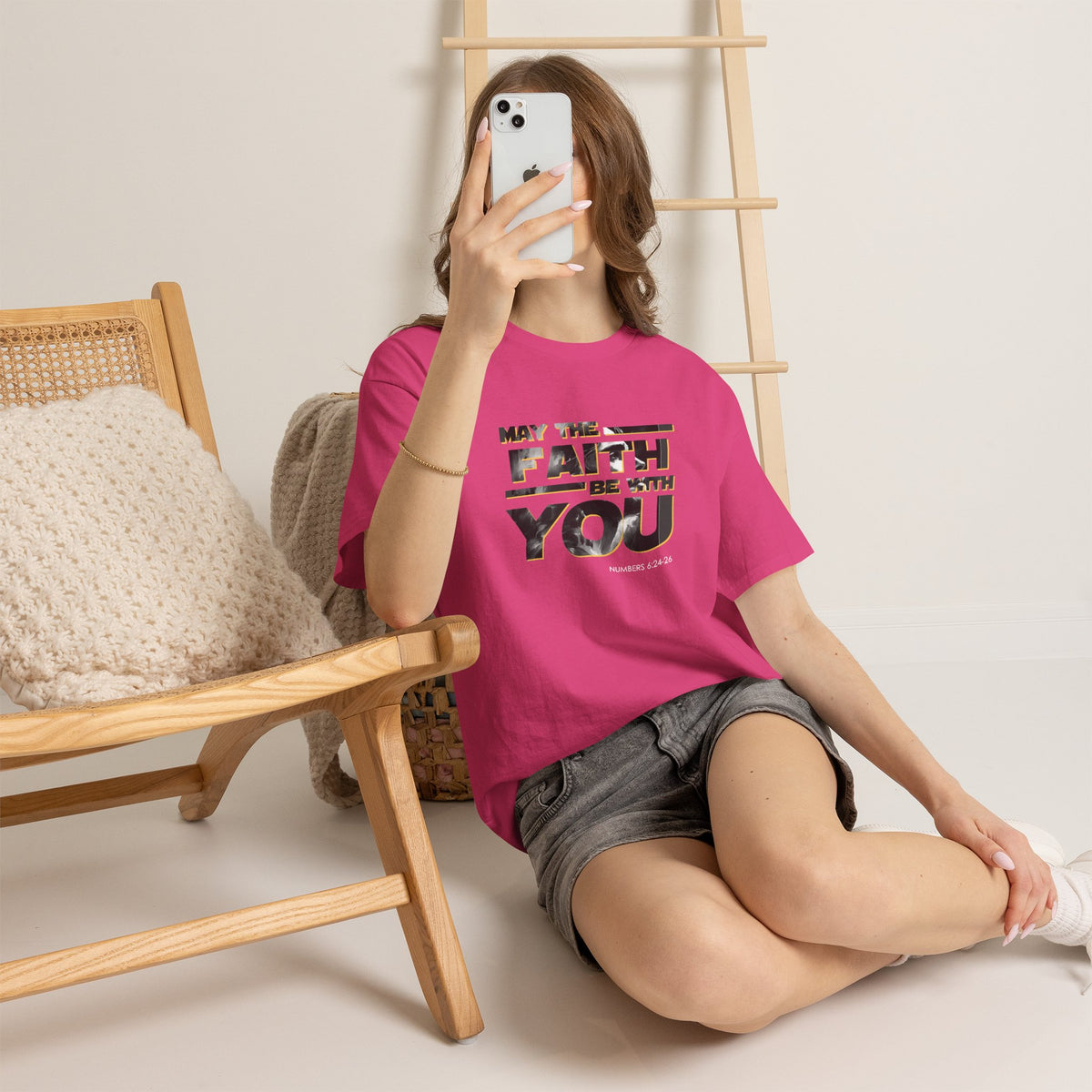 "May The Faith Be With You" Inspirational Graphic T‑Shirt