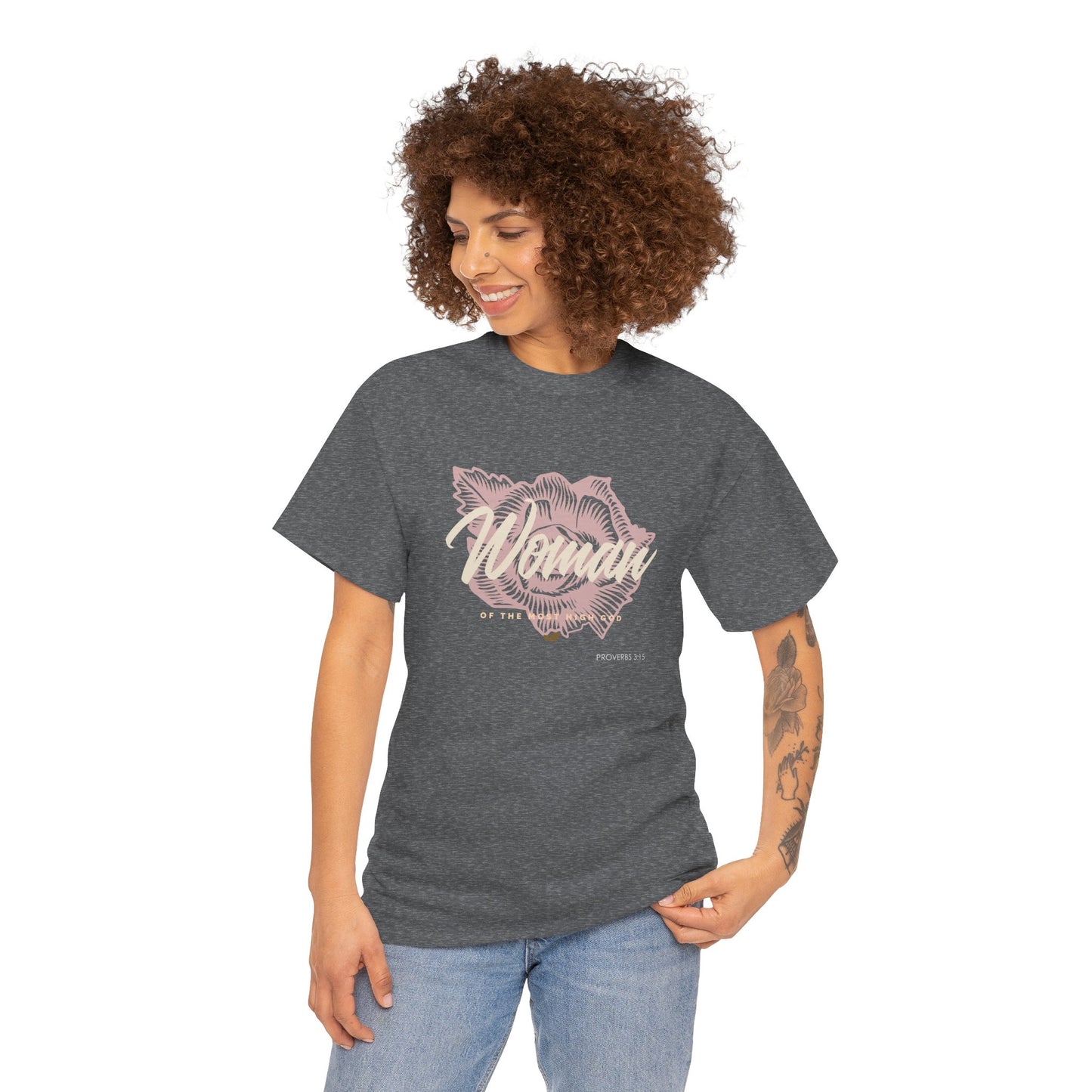 Woman of the Most High God Women's Heavy Cotton Tee
