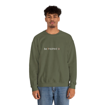 "Be Inspired" Embroidered Crewneck Sweatshirt