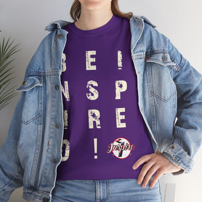 "Be Inspired" Motivational Vertical Graphic T-Shirt
