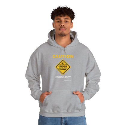 "Caution Salvation Under Construction" Graphic Pullover Hoodie