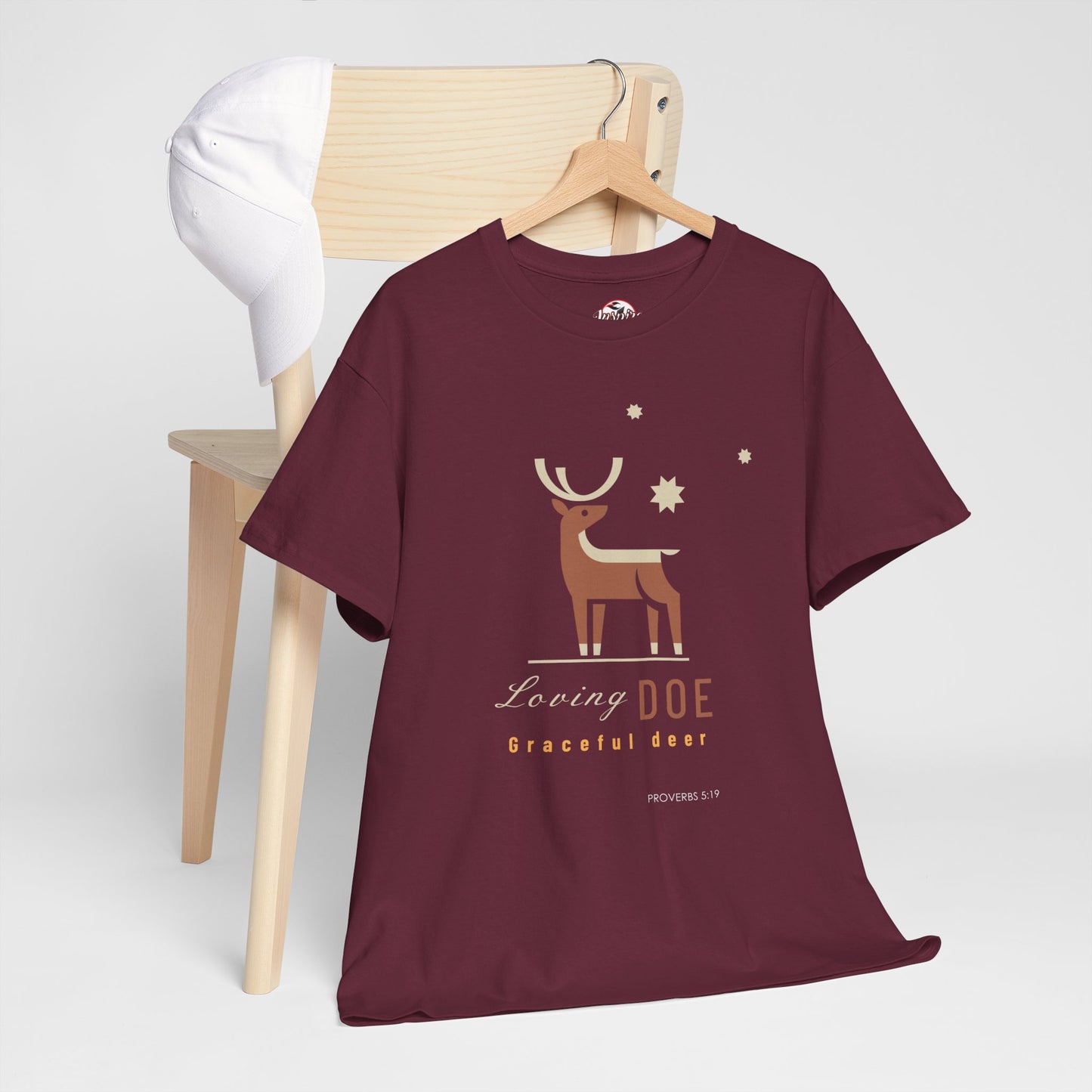 "Loving Doe Graceful Deer" Women's Inspirational Graphic T-Shirt