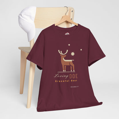 "Loving Doe Graceful Deer" Women's Inspirational Graphic T-Shirt