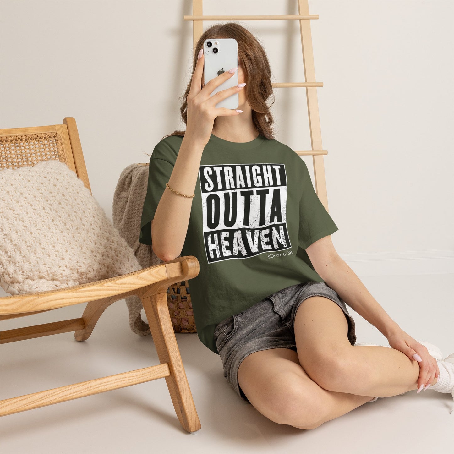 Straight Outta Heaven Unisex Inspirational Graphic T-Shirt