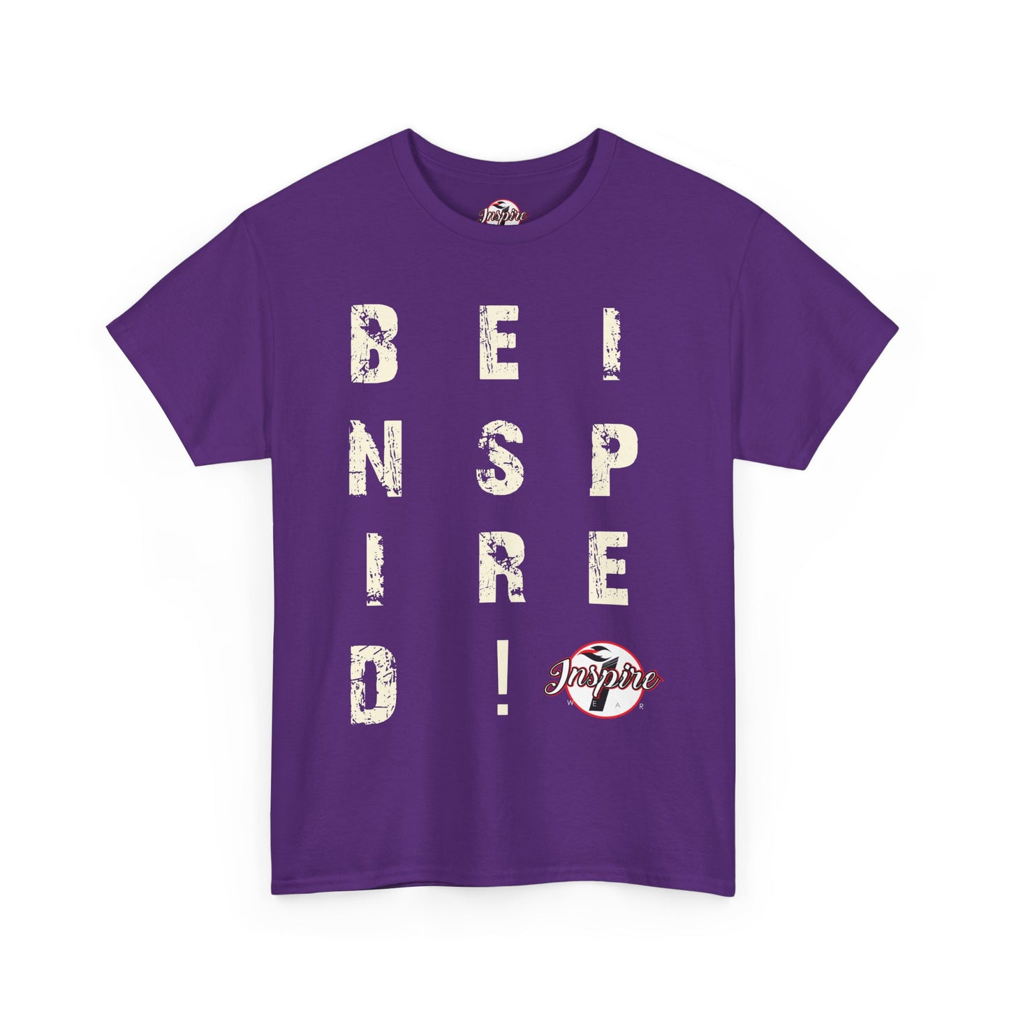 "Be Inspired" Motivational Vertical Graphic T-Shirt