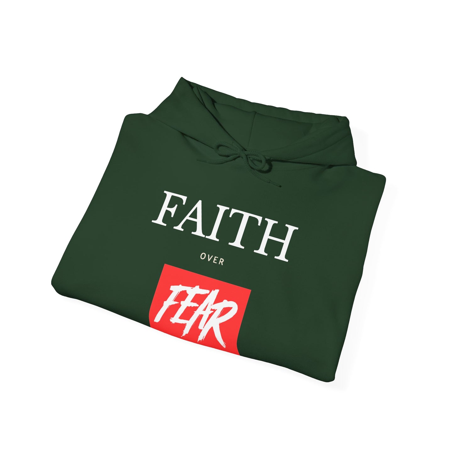 "Faith Over Fear" Inspirational Pullover Hoodie