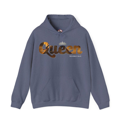 "I am Queen" Womens Affirmation Heavy Blend™ Hooded Sweatshirt