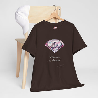 "No Pressure, No Diamond" Women's Inspirational Graphic T-Shirt