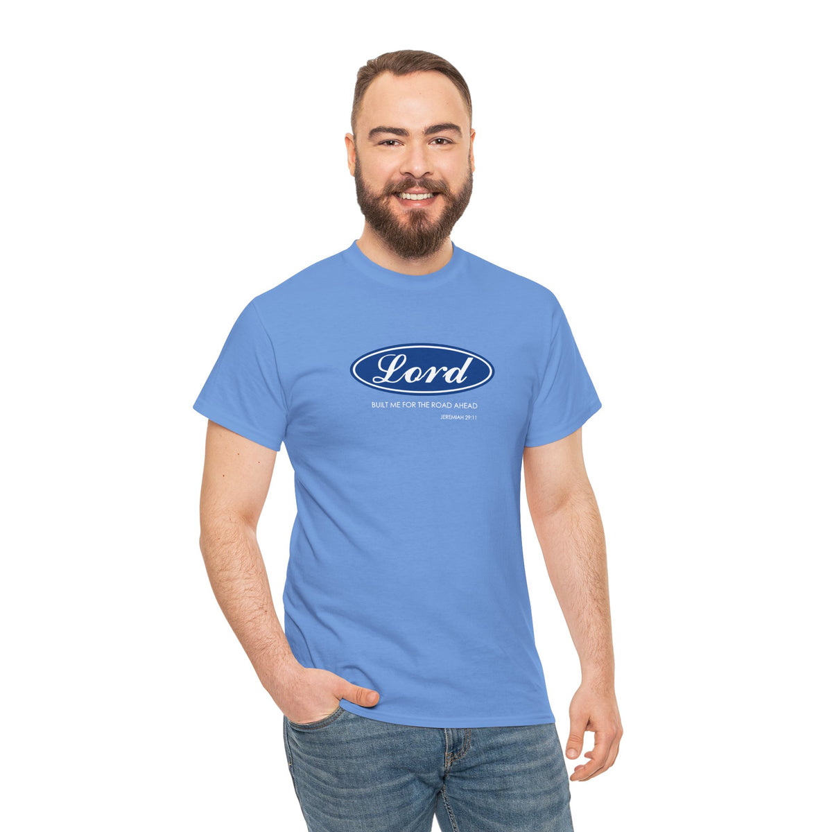 Lord Built Me Inspirational Crewneck T-Shirt