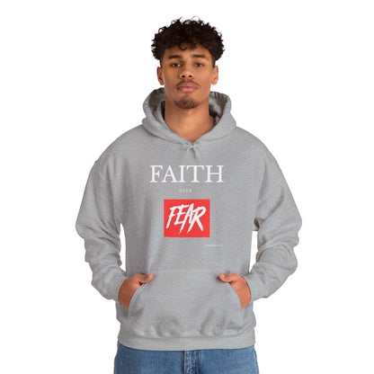 "Faith Over Fear" Inspirational Pullover Hoodie