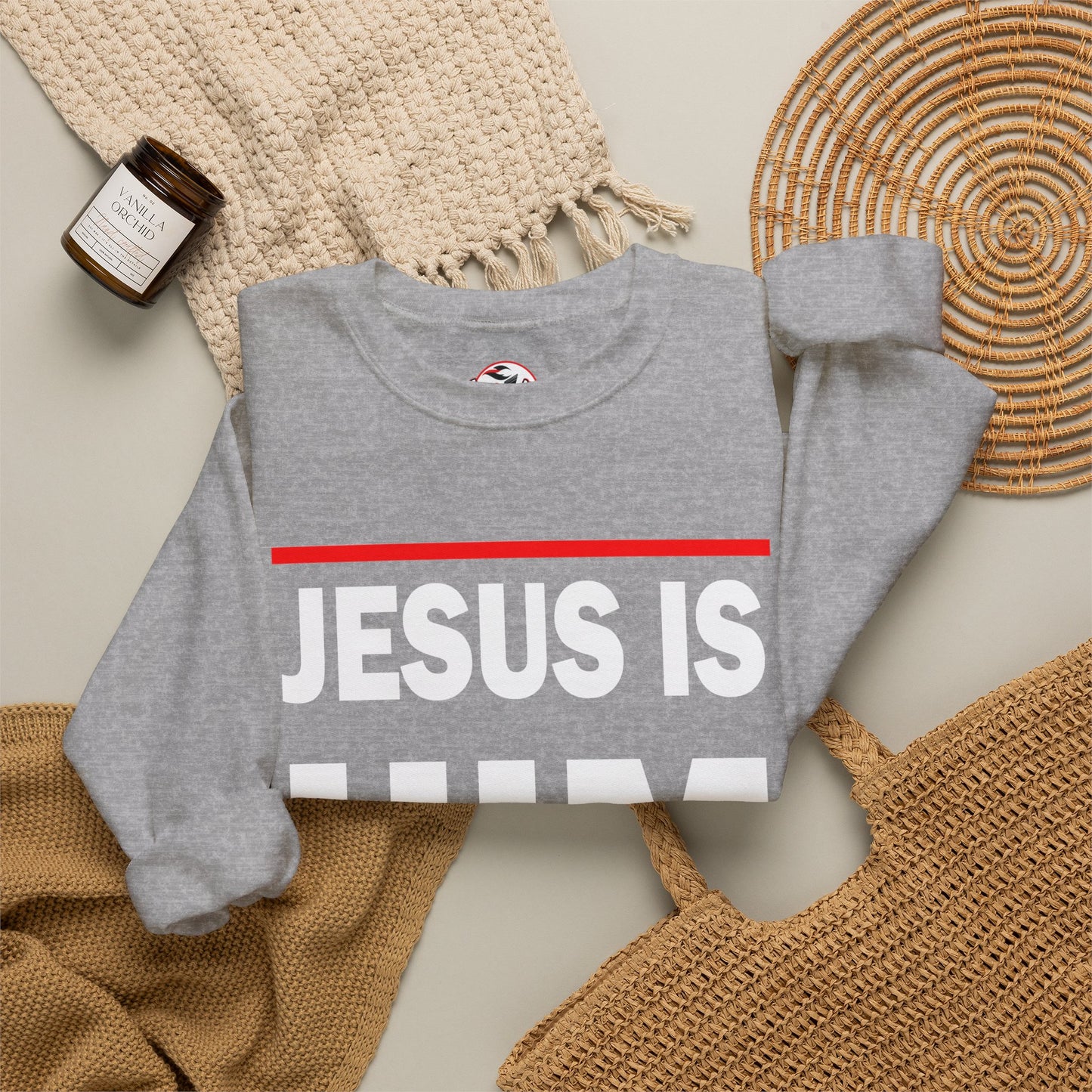 "Jesus Is Him" Inspirational Crewneck Sweatshirt