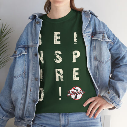 "Be Inspired" Motivational Vertical Graphic T-Shirt
