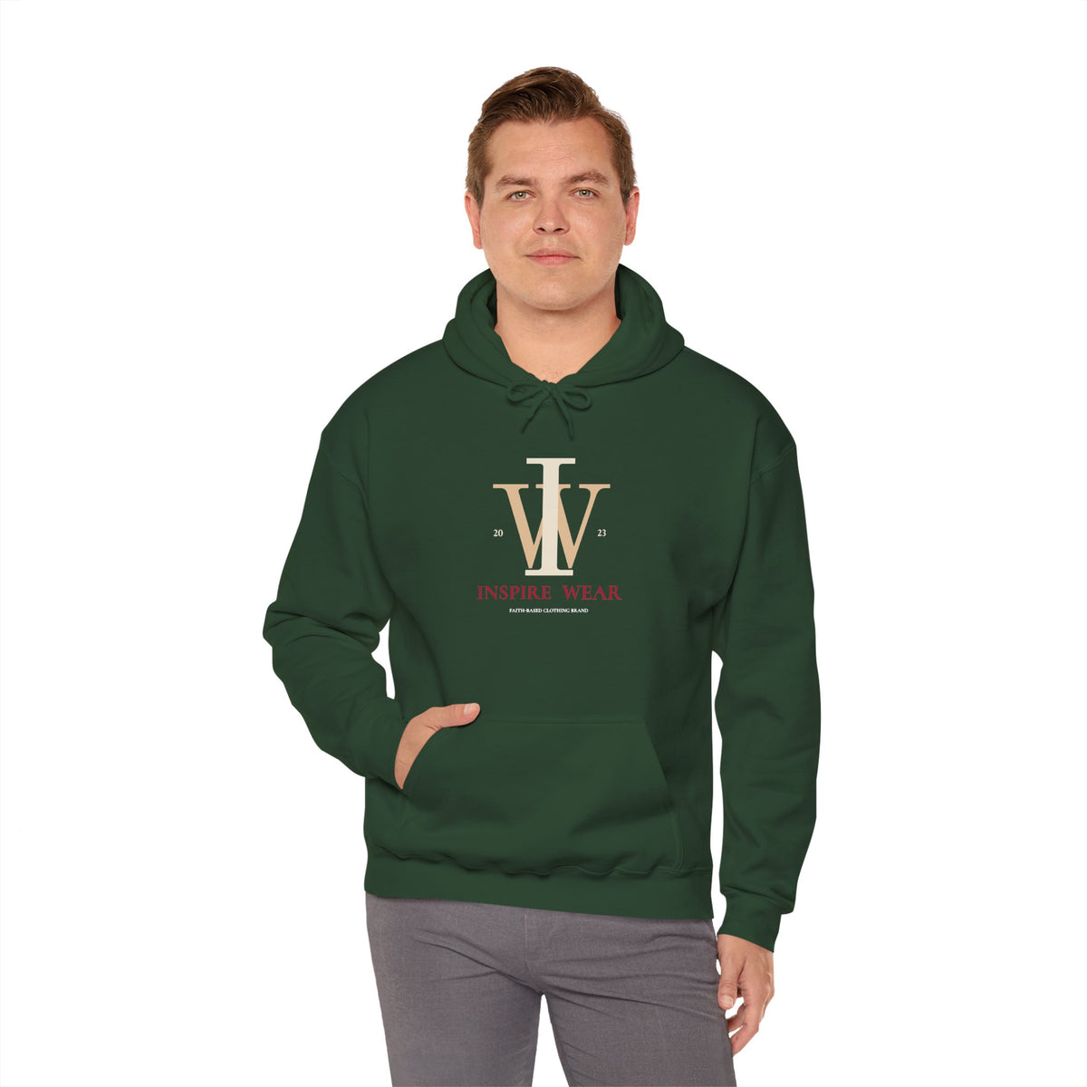 Inspire Wear IW Monogram Logo Pullover Hoodie