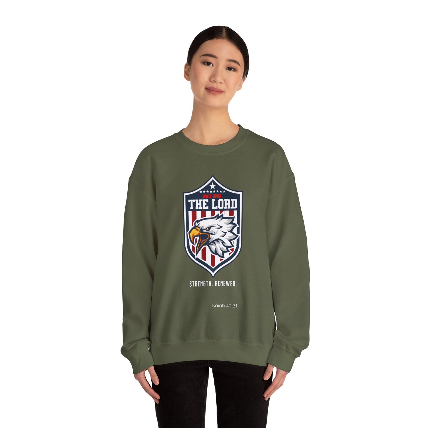 Wait Upon the Lord Unisex Heavy Blend™ Crewneck Sweatshirt