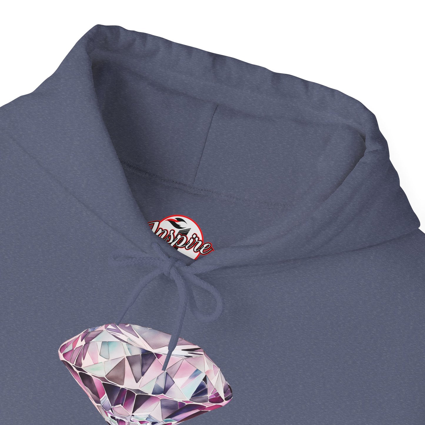 "No pressure, no Diamond" Inspirational Graphic Pullover Hoodie