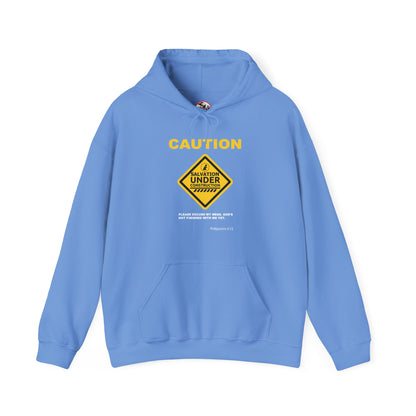 "Caution Salvation Under Construction" Graphic Pullover Hoodie