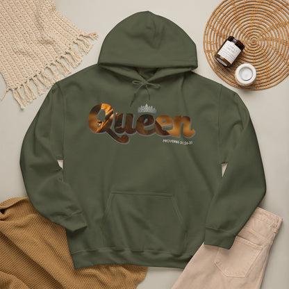 "I am Queen" Womens Affirmation Heavy Blend™ Hooded Sweatshirt