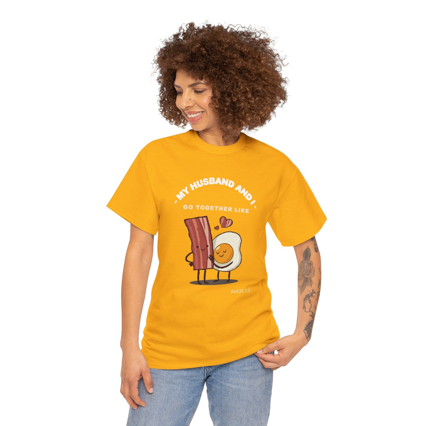 "My Husband and I Go Together Like Bacon & Eggs" Couple Breakfast Graphic Tee