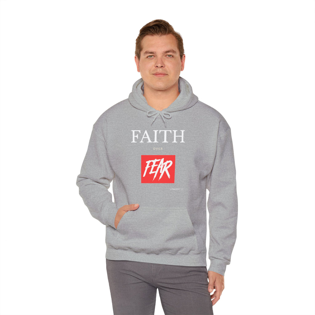 "Faith Over Fear" Inspirational Pullover Hoodie